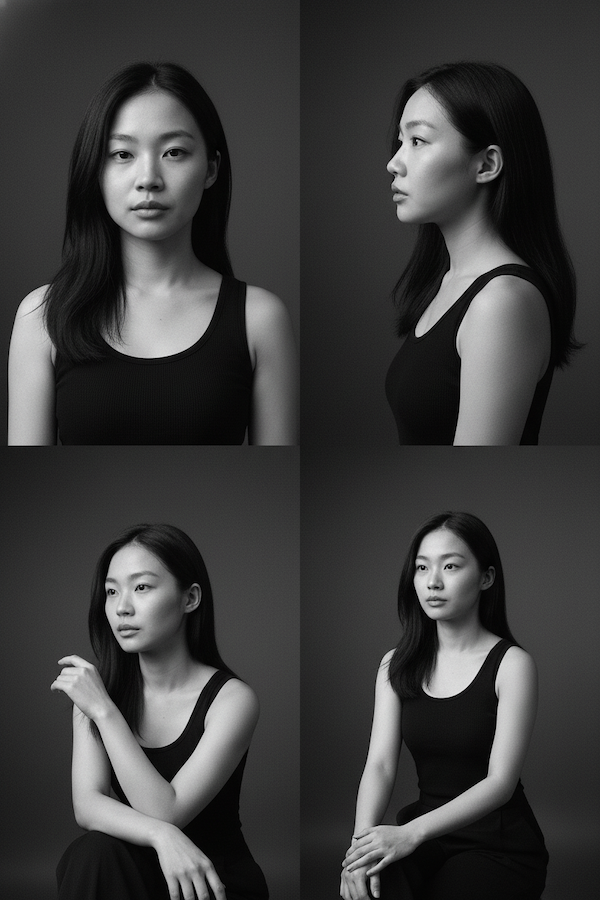 ワンクリックで日常写真をハイエンドなグレースケール肖像へ