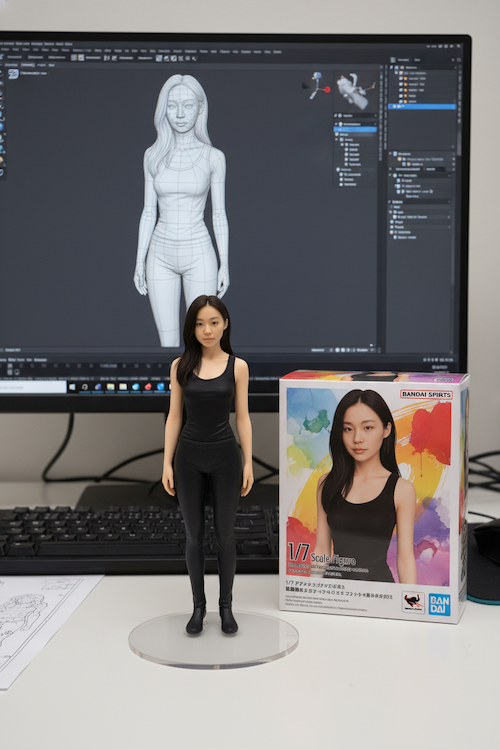 手办建模スクリーン×バンダイ風パッケージ