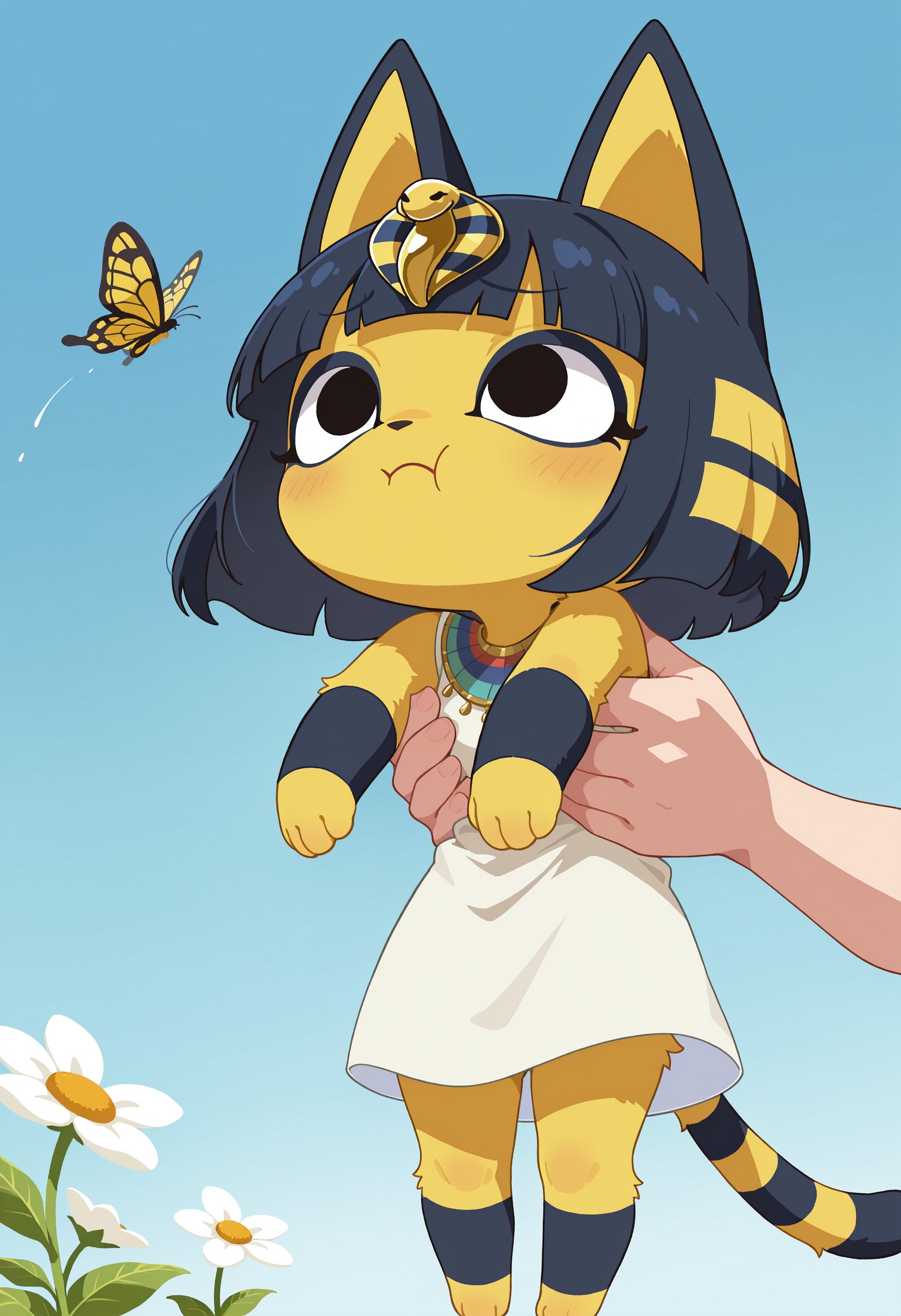 エジプト衣装のアンスロ女性キャラクターイラスト