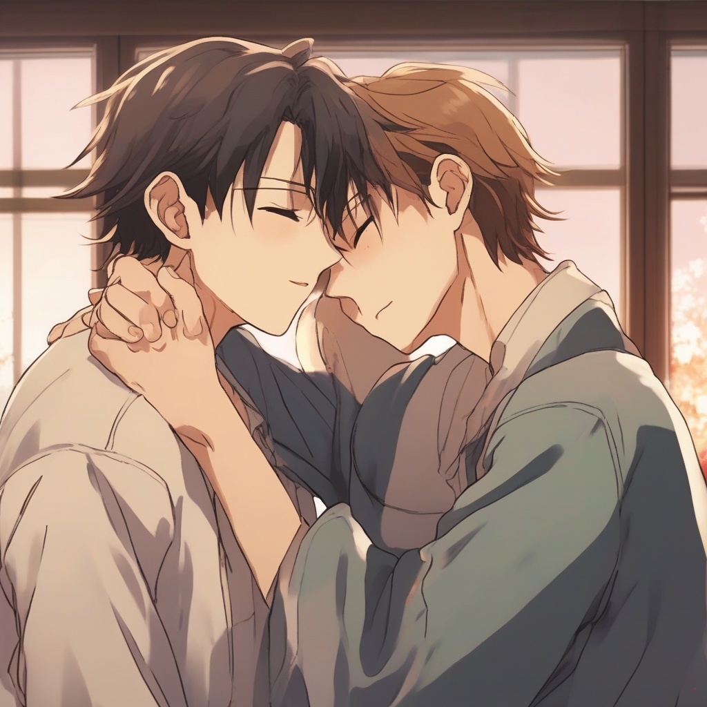 BL 中立表現で SFW のまま親密構図を出すサンプル