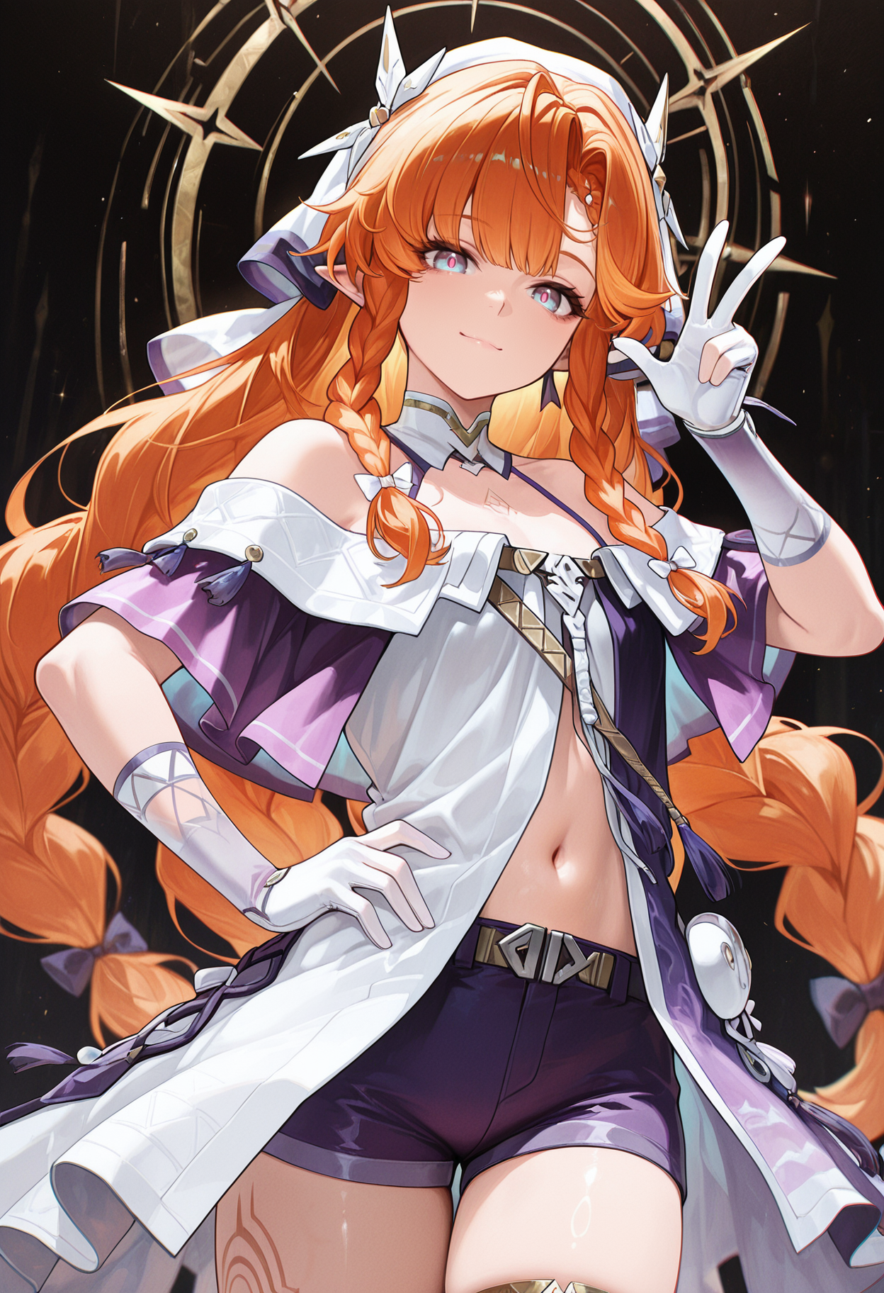 編み込みサイドロックス キャラクター | 体装飾