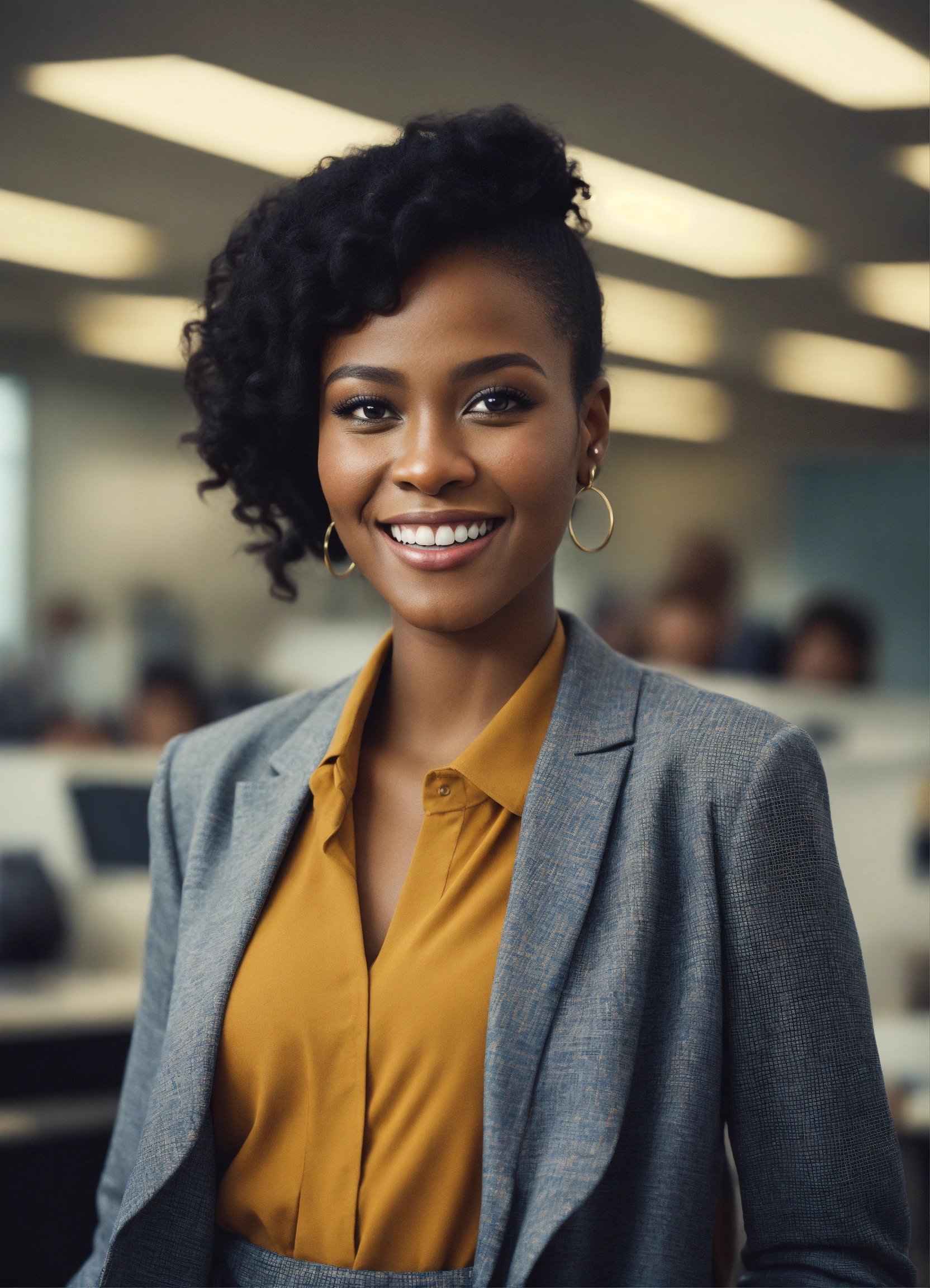 ビジネススーツの女性ポートレート。Stable Diffusion AI生成画像