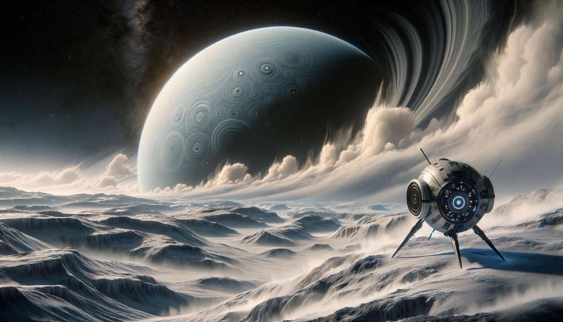 海王星探査機カメラ構図 - DALL-E リアル写真