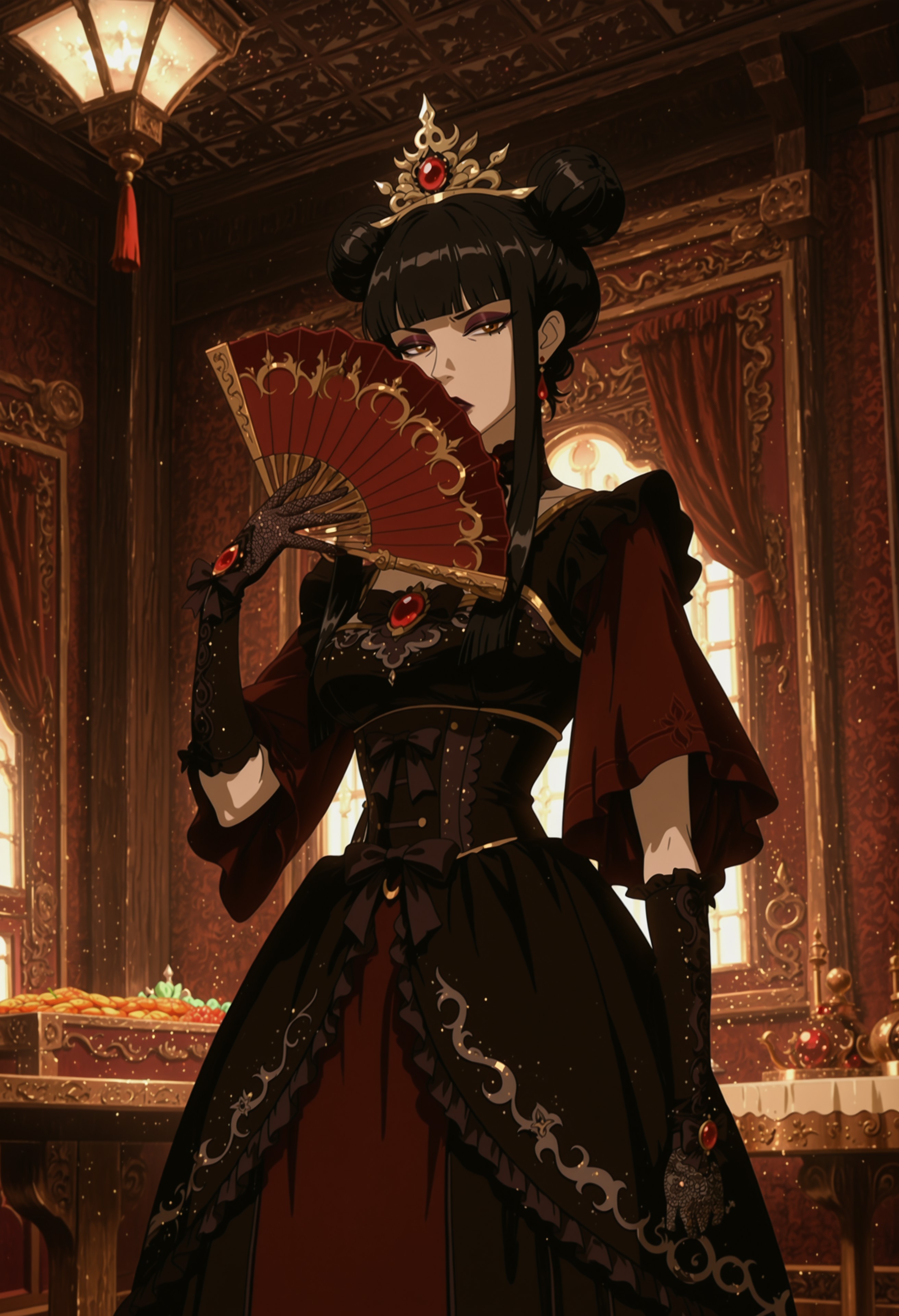 ダブルバンで作るお団子ヘアスタイル