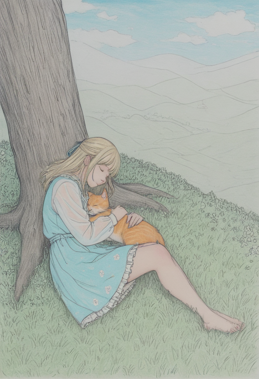 フリル水色ドレス金髪アップスタイル