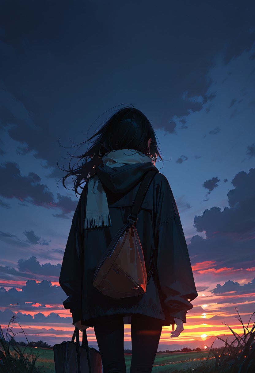 フード付きジャケットの冬カジュアル