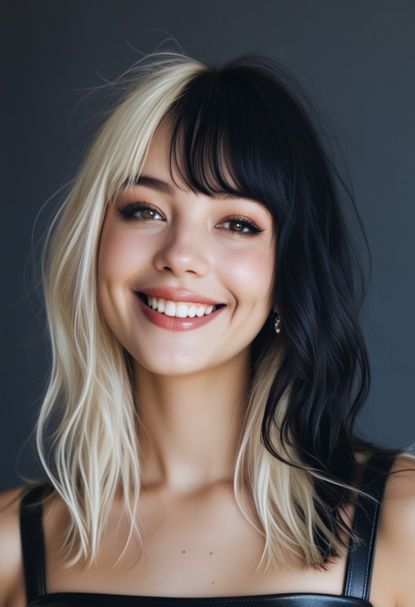 レザートップピアス肖像画プロンプト