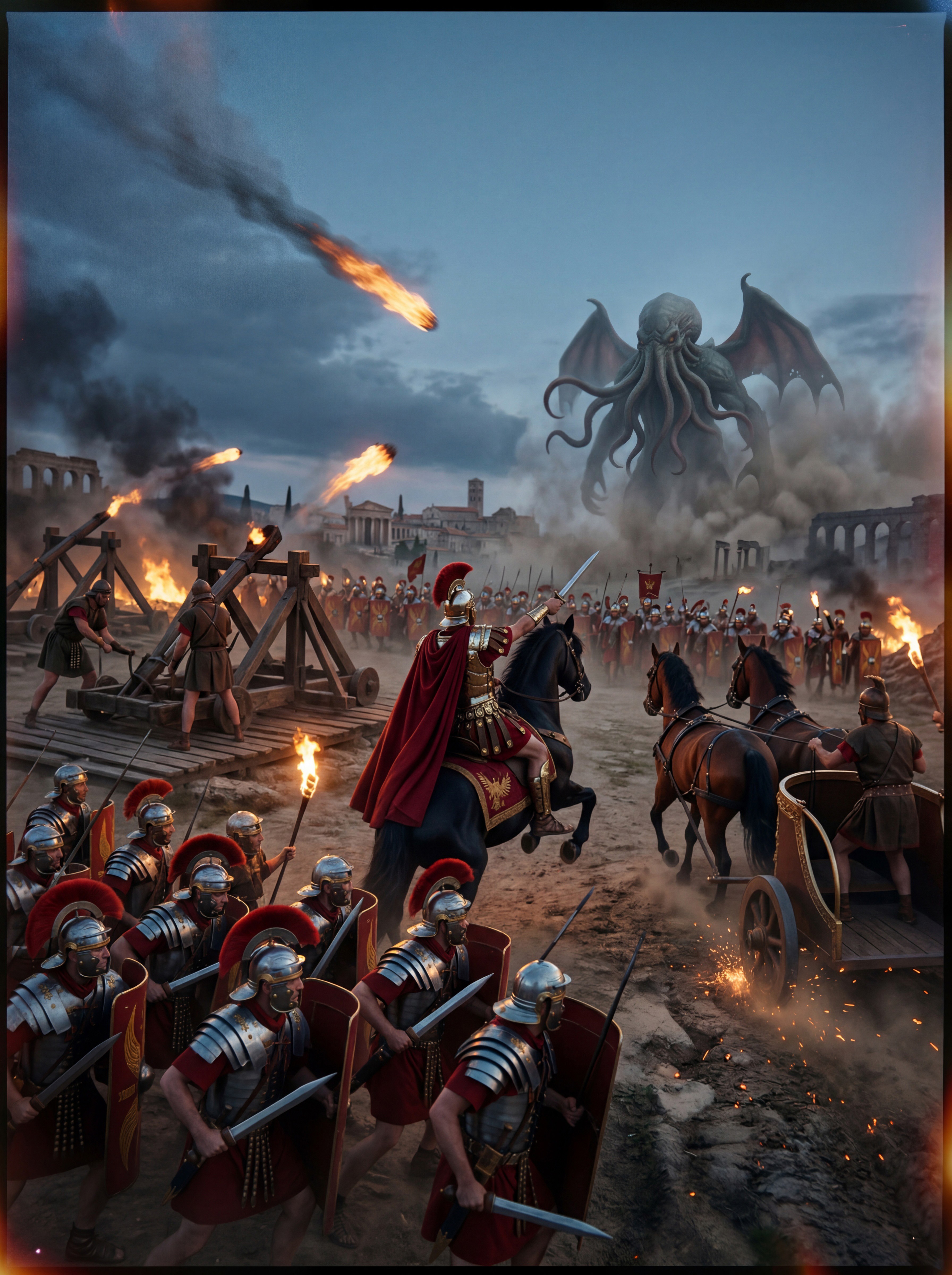 ローアングル・ワイドショットの歴史写真風