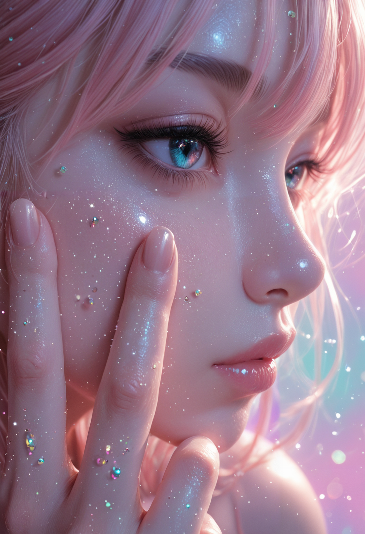 パステルカラー砂糖粉プロンプト | 柔らかい色彩表現