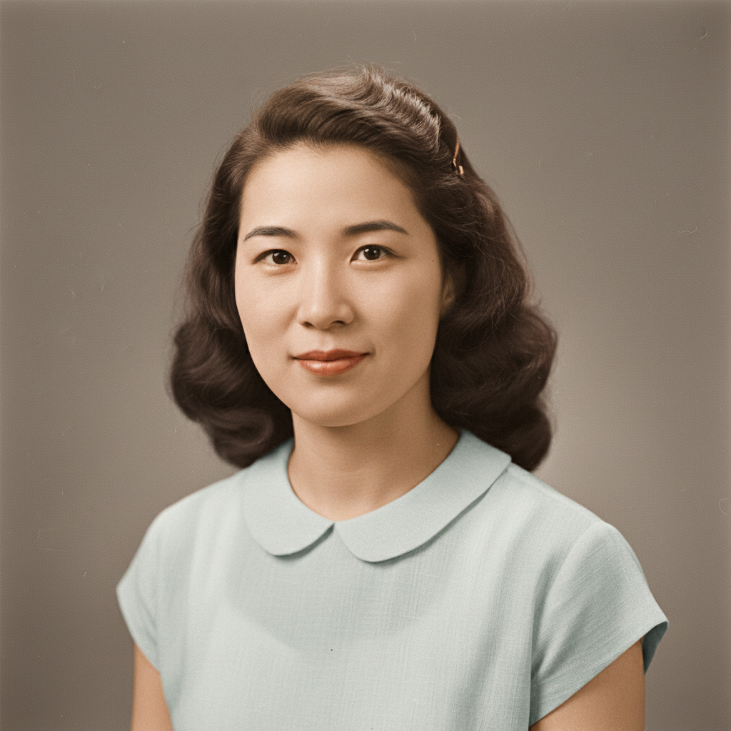 白黒写真カラー化 1950年代風 - 写真修復 — After