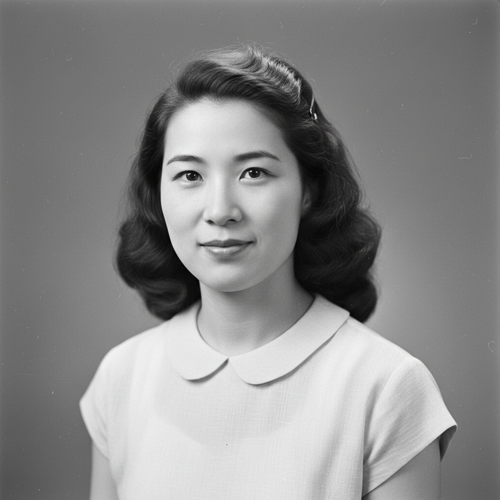 白黒写真カラー化 1950年代風 - 写真修復 — Before