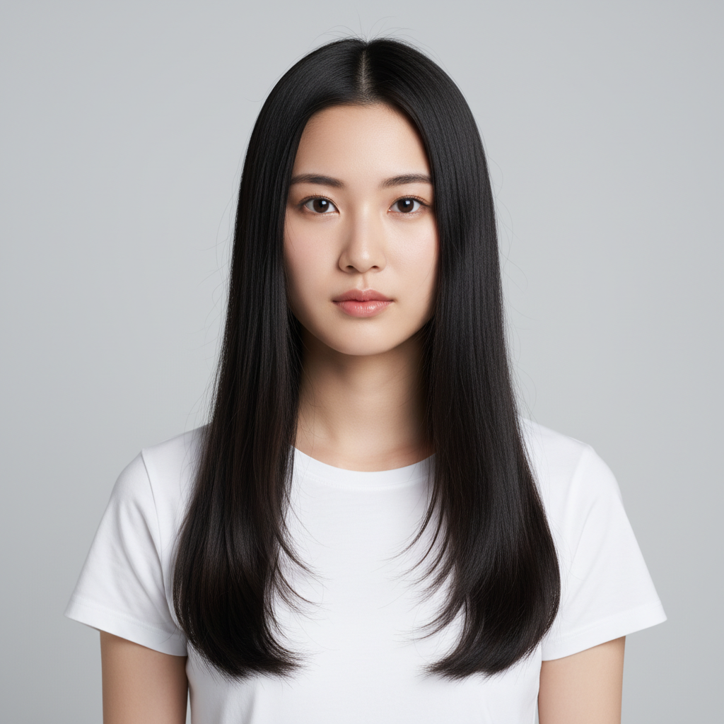 髪型変更 ボブカット - AI写真加工プロンプト — Before